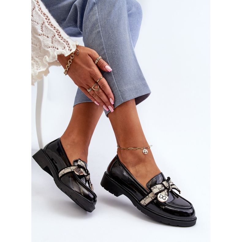 Mocasini Brogues dama patentati S.Barski HY330A Negru 1