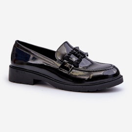 Mocasini Dama Lacuiti Cu Decoratie S.Barski HY371A negru 2