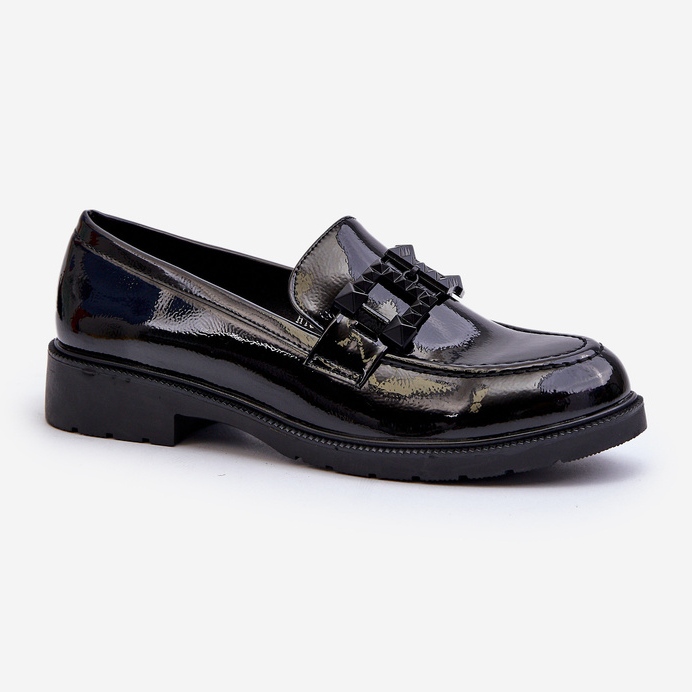 Mocasini Dama Lacuiti Cu Decoratie S.Barski HY371A negru 2