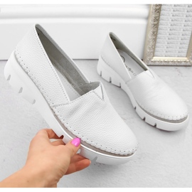 Pantofi cu pană slip-on de damă, alb Filippo DP6161 1