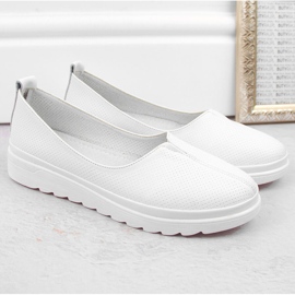 Pantofi slip-on dama alb din piele Filippo DP6163 1