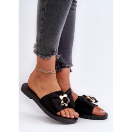 Flip-flops de damă cu fundă Arsicada neagră negru 2
