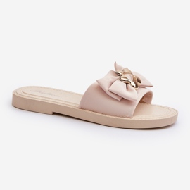 Flip-flops de damă cu o fundă Bej Arsicada 1