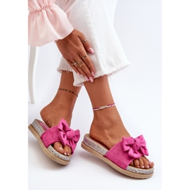 Flip Flops Damă Platformă Cu Fundă Fuchsia Aflia roz 8