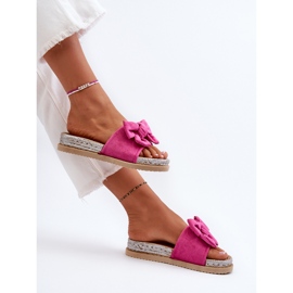Flip Flops Damă Platformă Cu Fundă Fuchsia Aflia roz 7