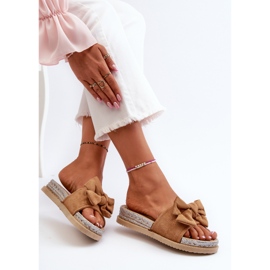 Flip-flops pentru damă Camel Aflia Platformă cu fundă maro 1