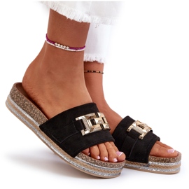 FK1 Flip-flops Dama Platforma Cu Decorat, Vapireta Neagra negru 10