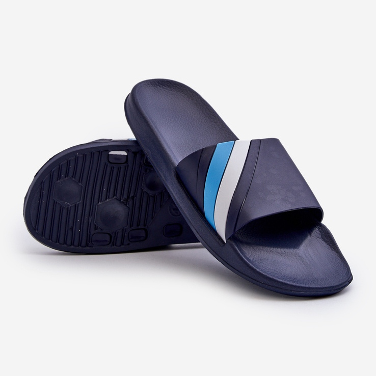 Flip-flops clasici pentru bărbați, albastru bleumarin, Bemostom 2