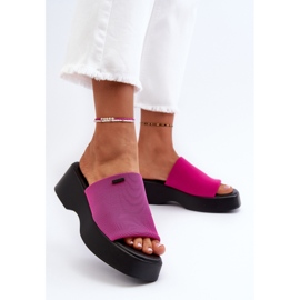 Șlapi damă Big Star NN274026 Fuchsia roz 3