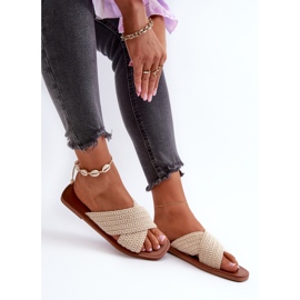 Papuci de casă pentru damă Big Star NN274078 Bej 1