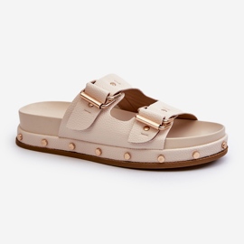 Flip-flops de damă pe platforma Big Star NN274083 Bej 2