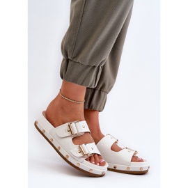 Flip-flops de damă pe platforma Big Star NN274081 Alb 3