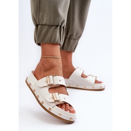 Flip-flops de damă pe platforma Big Star NN274081 Alb 4
