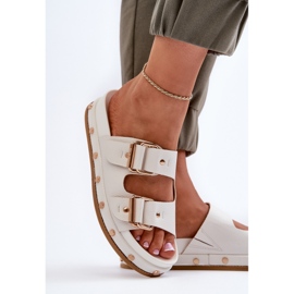 Flip-flops de damă pe platforma Big Star NN274081 Alb 8