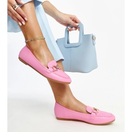 Mocasini roz închis cu cataramă Najla 1 Mocasini roz închis cu cataramă Najla 1