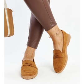 Mocasini Nibras din piele intoarsa maro 1