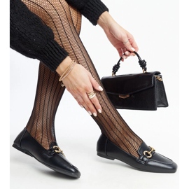 Mocasini negri cu cataramă Areebah negru 1 Mocasini negri cu cataramă Areebah negru 1