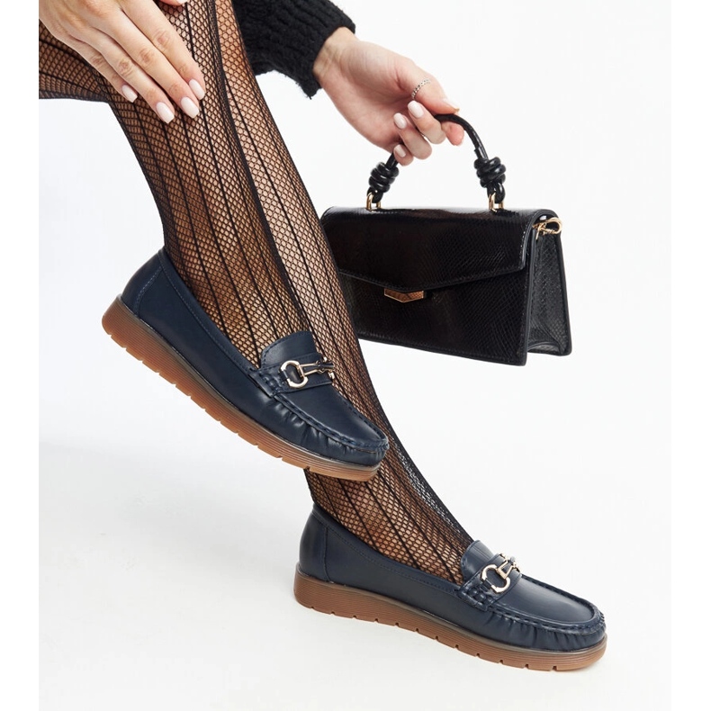 Mocasini bleumarin cu cataramă de la Anisah albastru 1