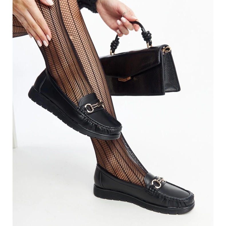 Mocasini negri cu catarama de la Anisah negru 1