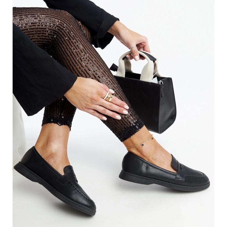 Mocasini negri clasici Nawrah negru 1 Mocasini negri clasici Nawrah negru 1