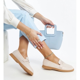 Mocasini clasici Nawrah bej deschis 1