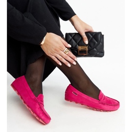 Mocasini de piele intoarsa roz inchis de la Nafisah 1 Mocasini de piele intoarsa roz inchis de la Nafisah 1