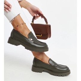 Mocasini din piele ecologica verde inchis Mladenka 1 Mocasini din piele ecologica verde inchis Mladenka 1