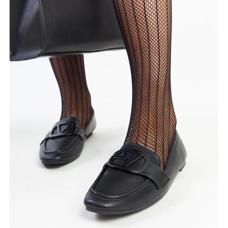 Mocasini negri cu catarama de la Delgi negru 1