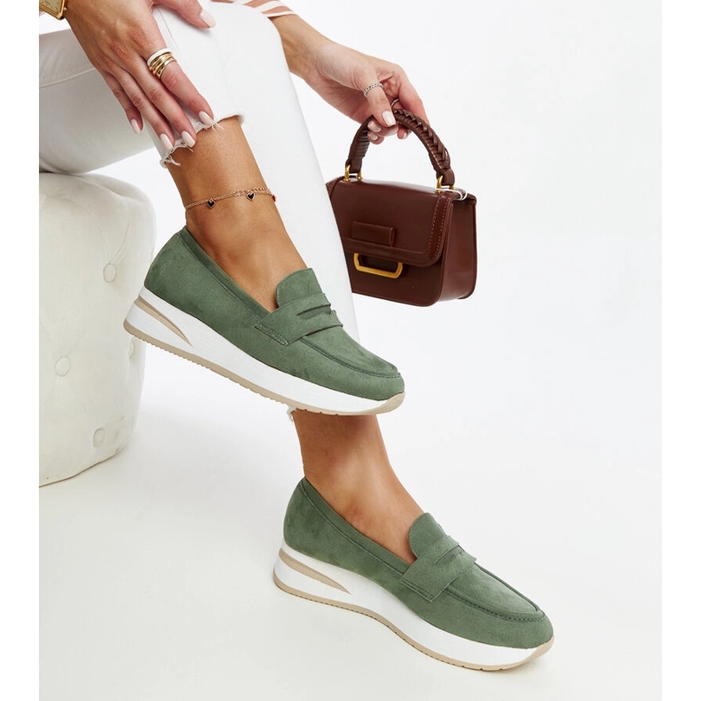 Pantofi sport Venla din piele intoarsa verde 1 Pantofi sport Venla din piele intoarsa verde 1