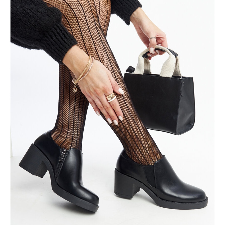 Pantofi negri cu toc Lavia negru 1