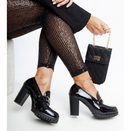 Pompe cu toc lacuit Giacoma negre negru 1