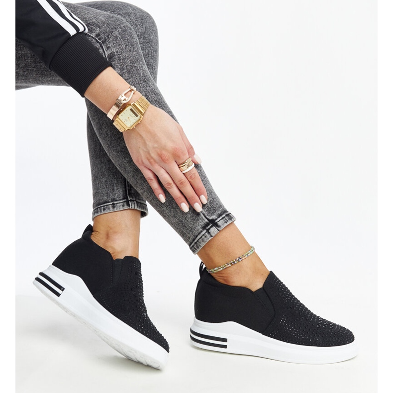 Tenisi negri cu pană Fossacesia negru 1