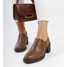 Pantofi cu toc maro Lavia 1