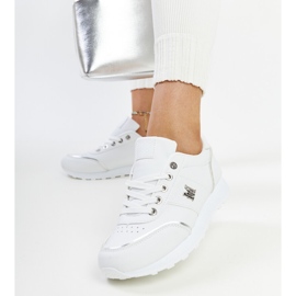 Adidasi albi cu talpa Kincheloe groasa 2