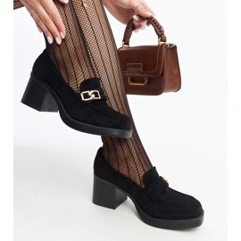 Pompi cu toc Aludra negri negru 1