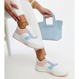 Adidași albi și roz cu talpă Rafida mai groasă 1