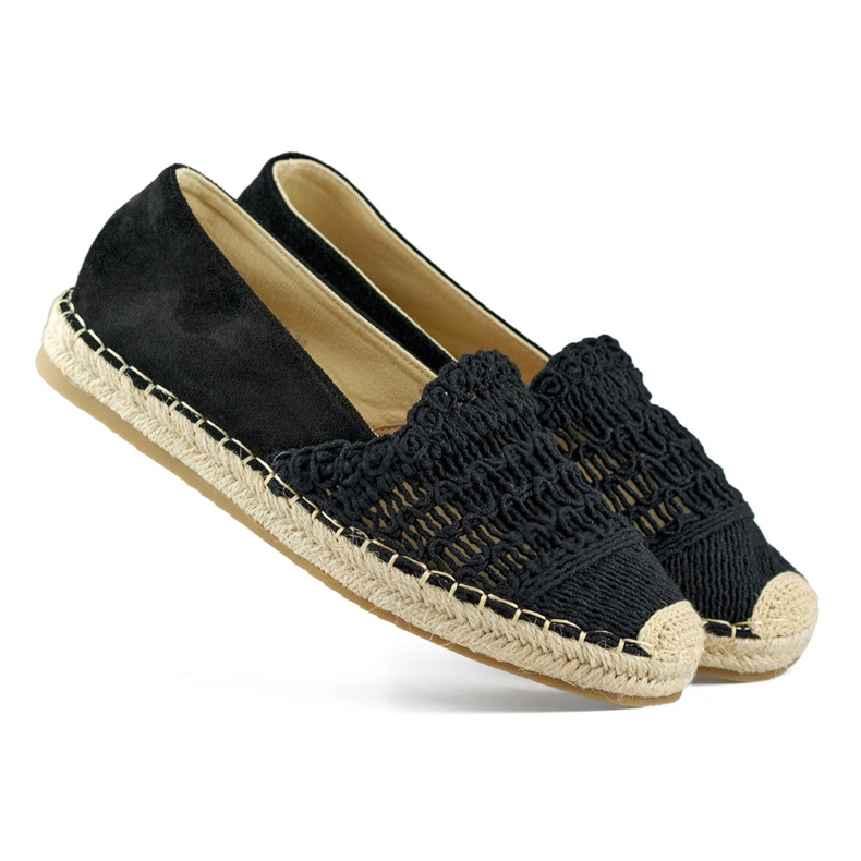 Espadrile de dama clasice negre negru 1