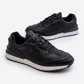 Tenisi din piele pentru bărbați Big Star NN174287 Negri negru 1