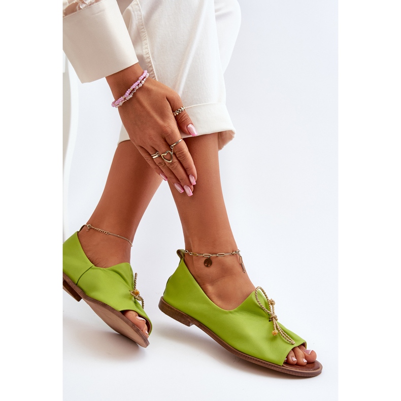 Balerini din piele Zazoo 2660, lime verde 1 Balerini din piele Zazoo 2660, lime verde 1