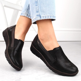Pantofi de damă, confortabili, din piele, negri Helios 350.015.011 negru 1 Pantofi de damă, confortabili, din piele, negri Helios 350.015.011 negru 1