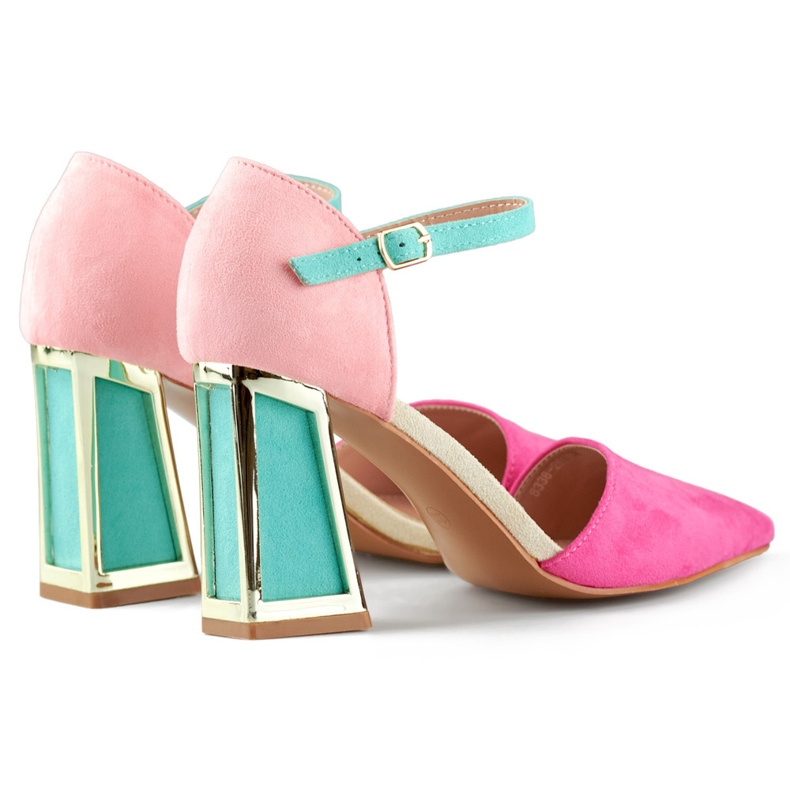 Pompe deschise eleganti roz de primavara pe un toc inalt elegant 1