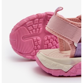 Sandale cu velcro pentru fete Big Star NN374234 Roz 1