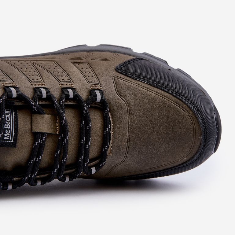 Pantofi de drumeție pentru bărbați kaki McBraun verde 2