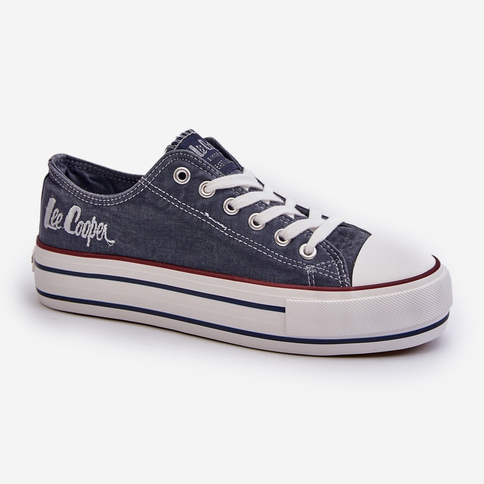 Pantofi de damă cu talpă groasă Lee Cooper LCW-24-31-2220 bleumarin albastru 2