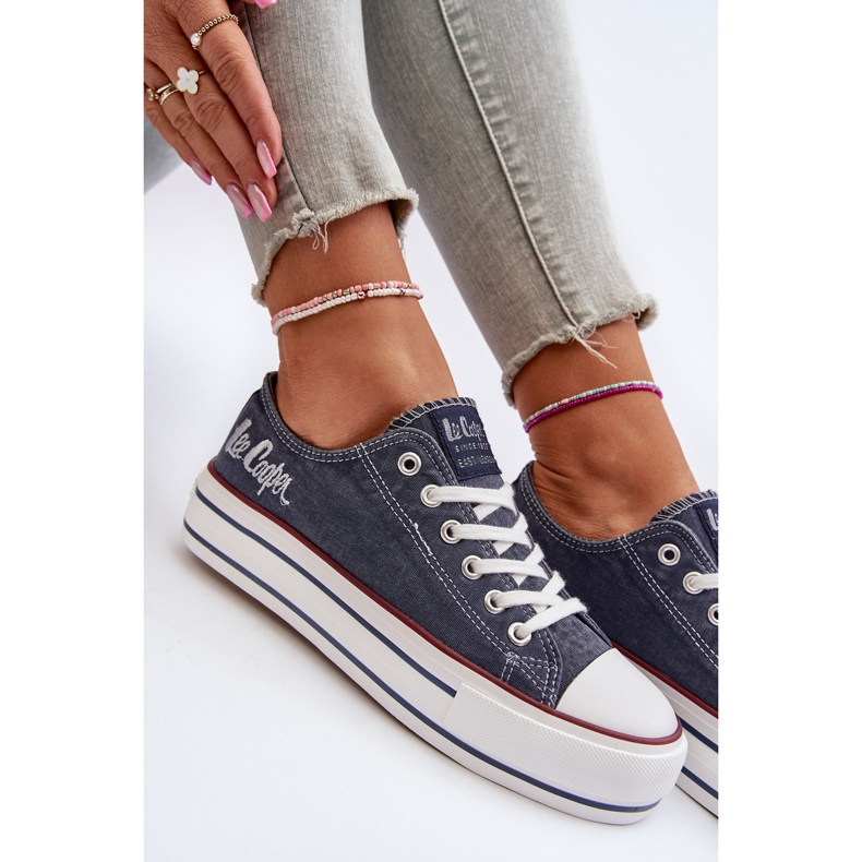 Pantofi de damă cu talpă groasă Lee Cooper LCW-24-31-2220 bleumarin albastru 1