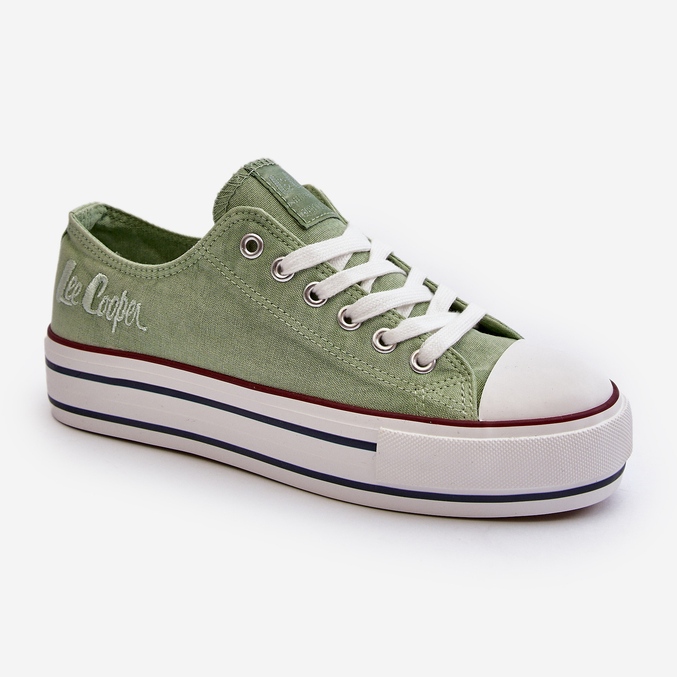Pantofi de damă cu talpă groasă Lee Cooper LCW-24-31-2217 verde 1 Pantofi de damă cu talpă groasă Lee Cooper LCW-24-31-2217 verde 1