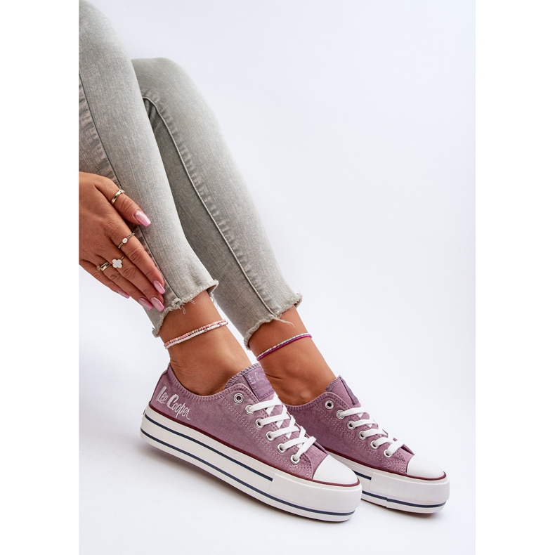 Pantofi de damă cu talpă groasă Lee Cooper LCW-24-31-2219 violet 1 Pantofi de damă cu talpă groasă Lee Cooper LCW-24-31-2219 violet 1