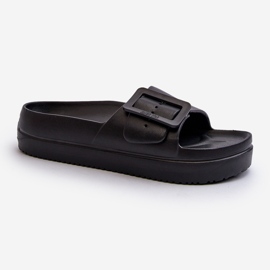 Flip-flops de damă cu spumă pe platformă cu cataramă Big Star NN274A662 negru 1 Flip-flops de damă cu spumă pe platformă cu cataramă Big Star NN274A662 negru 1