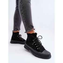 Pantofi de damă cu partea superioară elastică Negru Kalyne 4