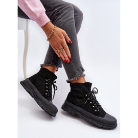 Pantofi de damă cu partea superioară elastică Negru Kalyne 7